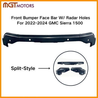 Split-style Front Bumper Face Bar for GMC Sierra 1500 (2022–2024) BS798043