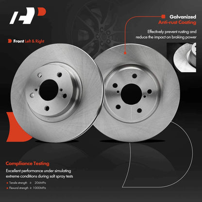 Set of 4 Front Disc Brake Rotors & Ceramic Pads for Subaru Impreza (2002–2011) 31247, BR31247, P-929