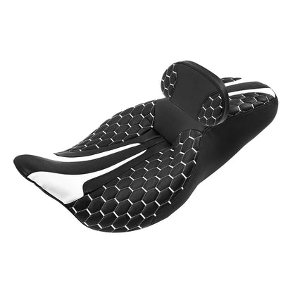 Driver Passenger Seat & Rider Backrest Pad for Harley Street Glide (2009–2023)