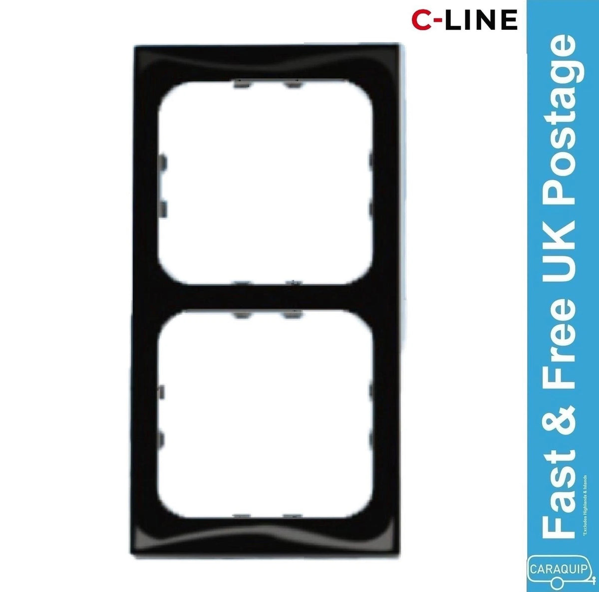 C-Line CG 2 Way Black Faceplate Surround for CBE Caravan (PO327)