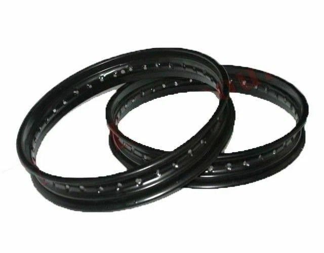 Pair Black Powder Coated 16 Inch Wheels for Jawa 250 350 (WM2)