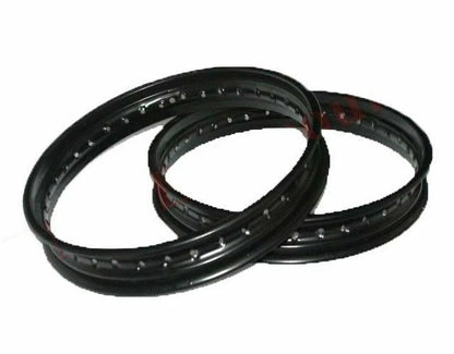 Pair Black Powder Coated 16 Inch Wheels for Jawa 250 350 (WM2)