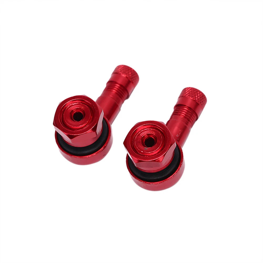 8PCS Red 90 Degree Aluminum Valve Stems for Motorcycle Tire Rim Wheel
