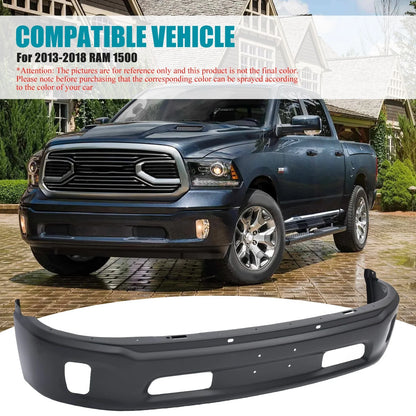 Black Steel Front Bumper for Dodge Ram 1500 (2013–2018) with Fog Light Holes