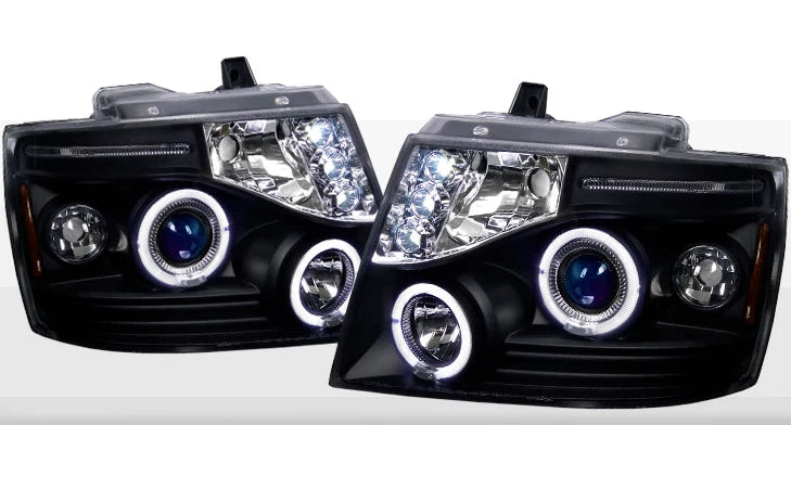 LED Halo Blue Projector Headlights for Tahoe Avalanche Suburban (2007–2014) NTR2147B