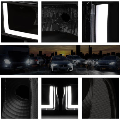 Headlight Pair for Dodge RAM (1994–2002) Black Housing Smoked Lens