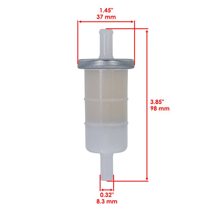 2X Fuel Filter for Yamaha XVS650 V Star 650 (2002–2011) FF102, 490191055, 1FK245601000