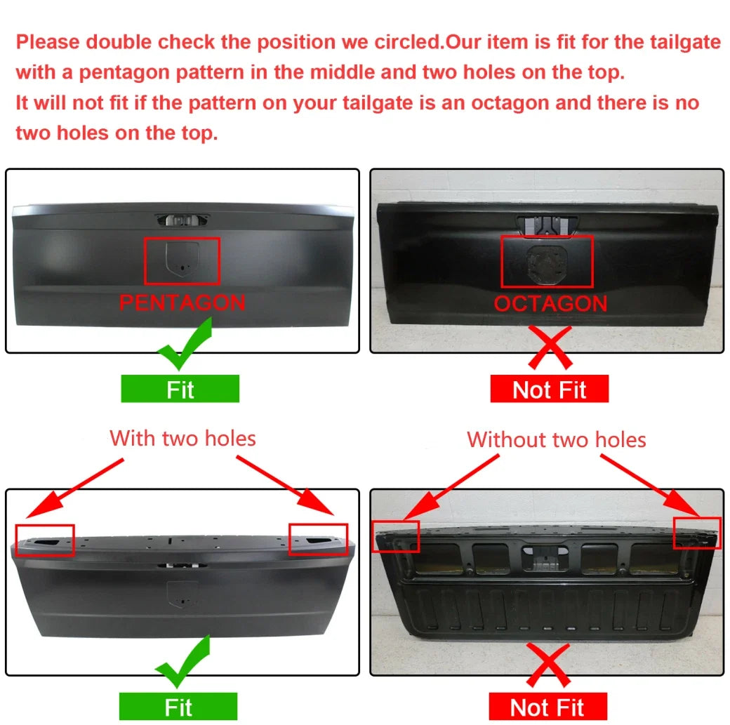 Rear Tailgate Spoiler for Dodge Ram 1500 Classic 2500 (2009–2021) CH06A16