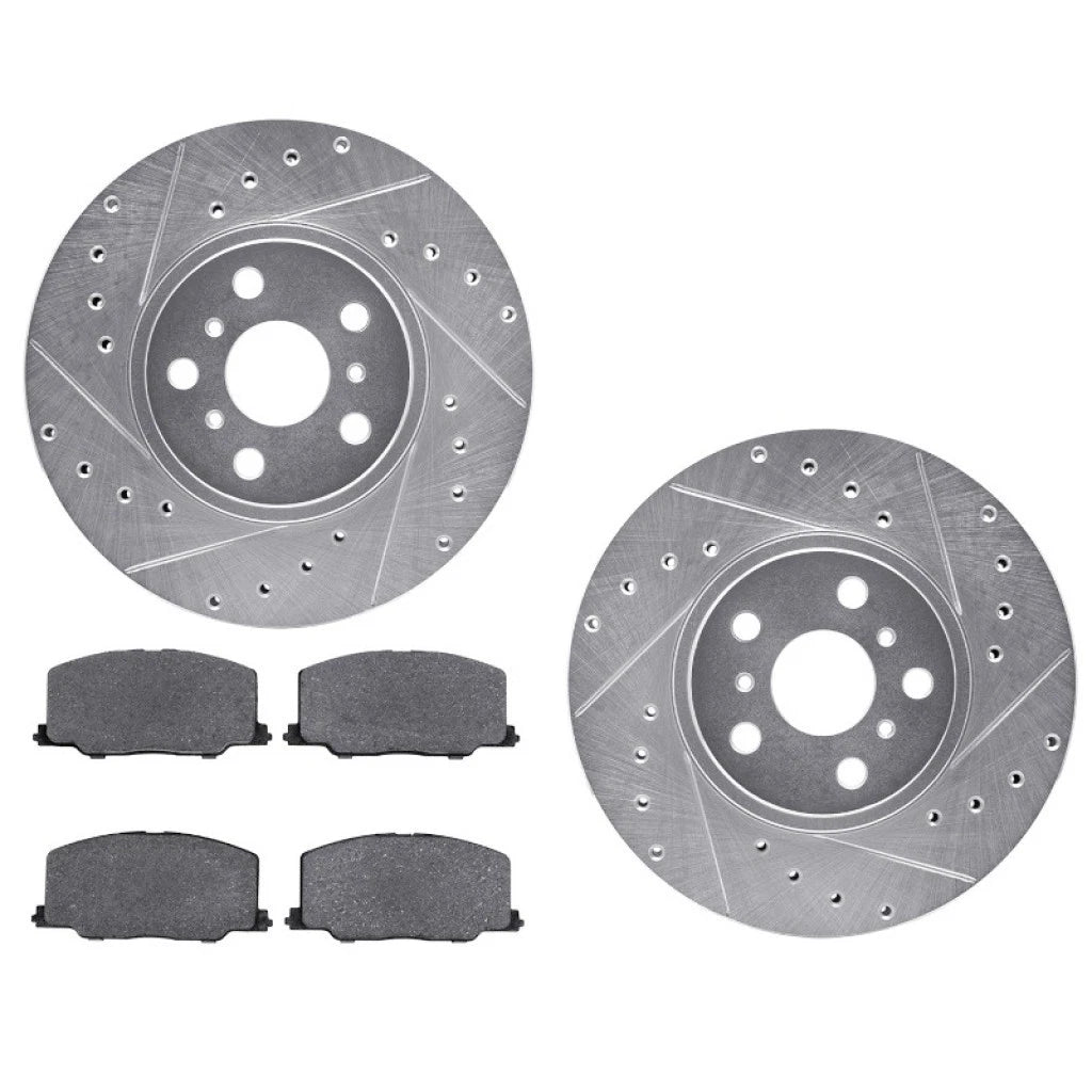 Rotor Set for Toyota Celica (1990–1993) ALX-PAU-DF-7512-76040-CLA1, Drilled & Slotted