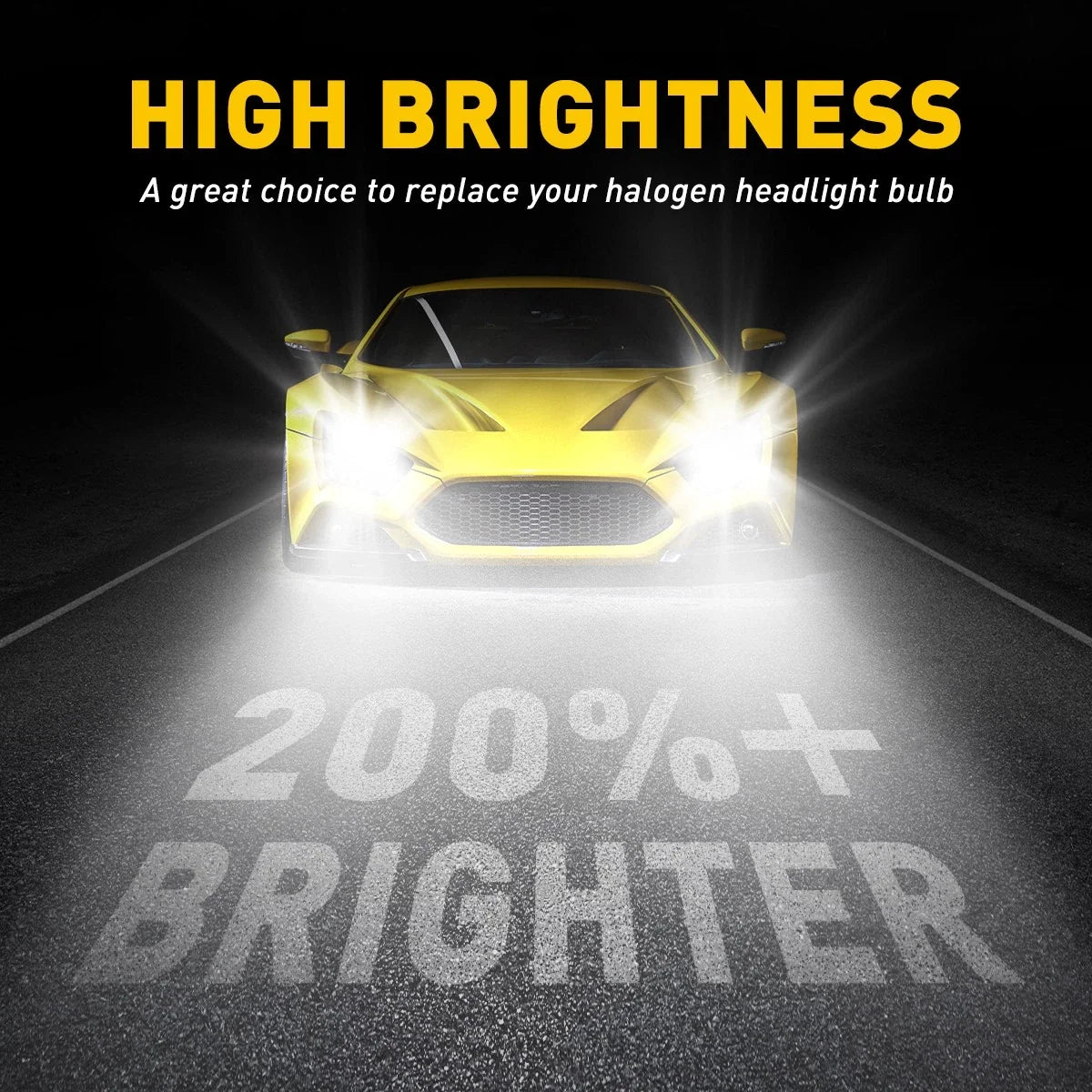 Set of 4 LED Headlight Bulbs for H1 H7 H11 9005 9006 (Universal Fit)