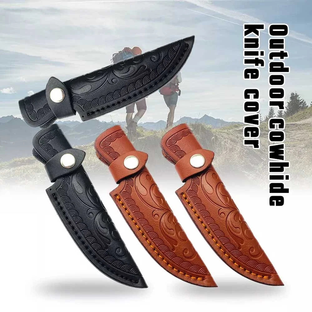 2X Leather Sheath for Small Fixed Blade Knife Scabbard Pouch