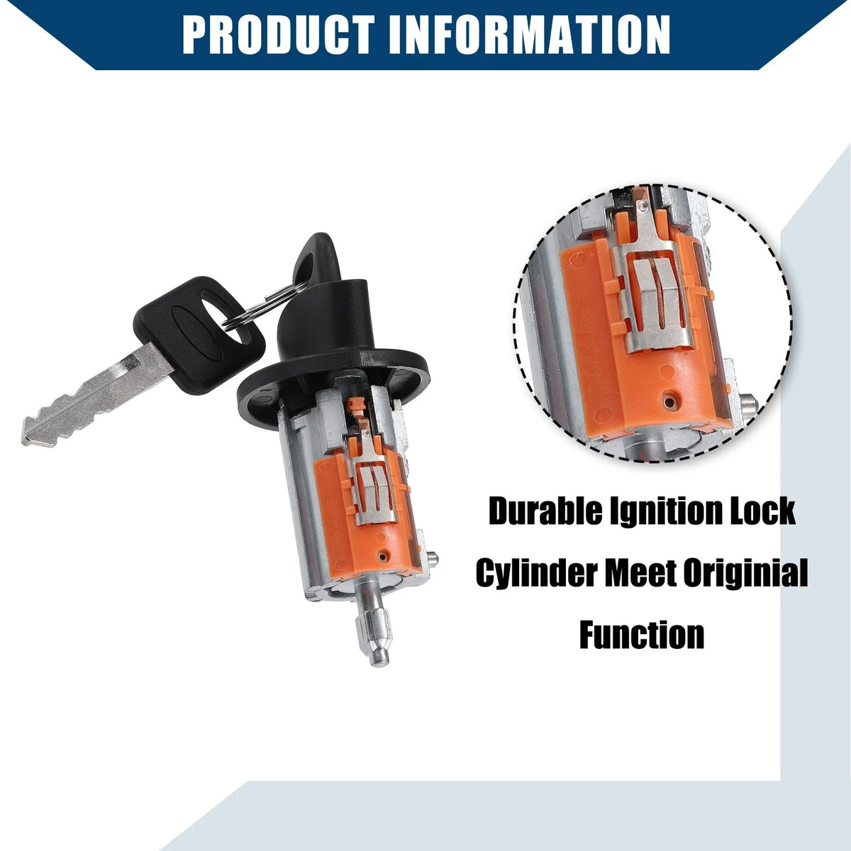 Ignition Switch Door Lock Cylinder w/ Key for Ford E150 E250 E350 (2004–2014)