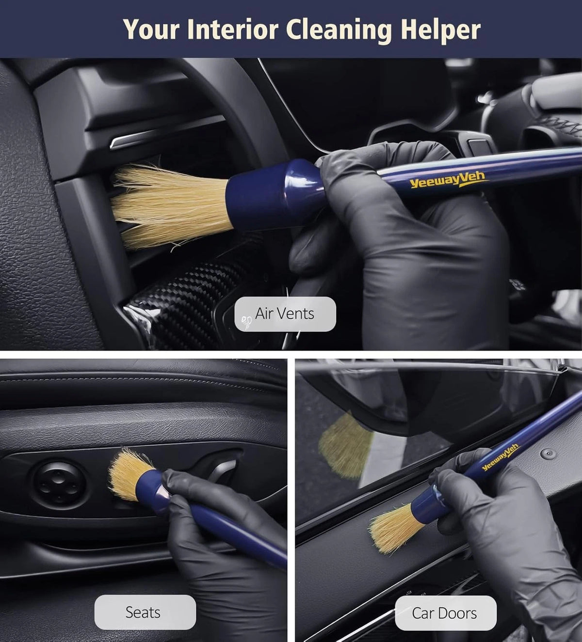 3X Car Detailing Brush Set for Ultra Indigo (yw p 00076 v 2)