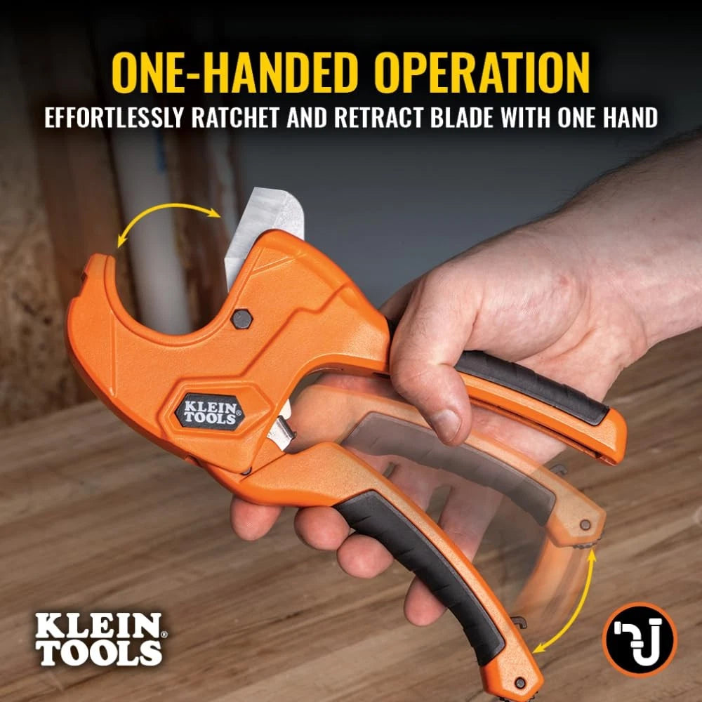 Ratcheting PVC Pipe Cutter for Klein Tools (1-1/4 Inch I.D.)