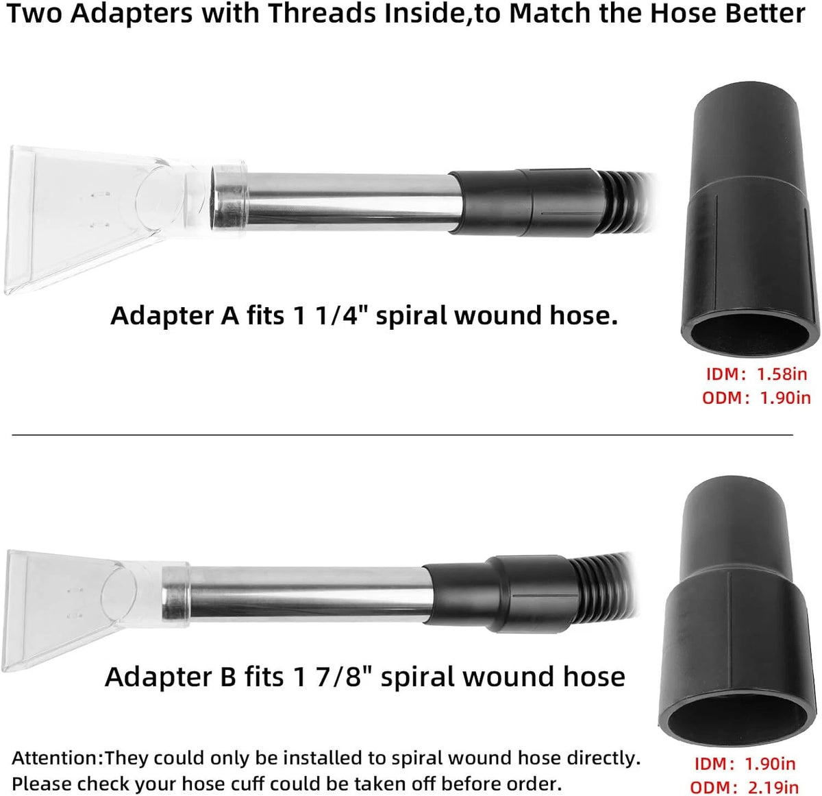 Shop Vac Extractor Attachment Vacuum Tool for Carpet (Small)