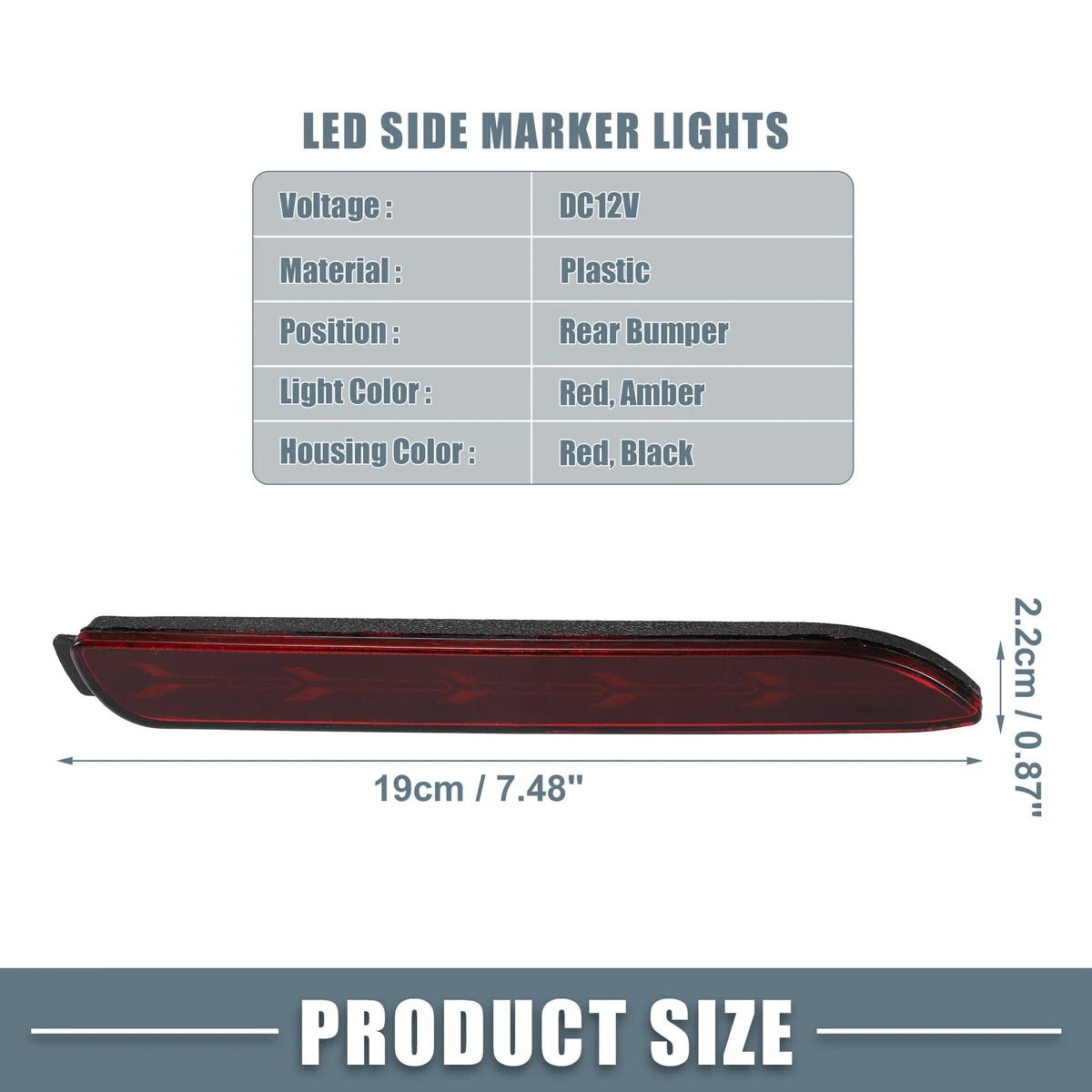 1 Pair Rear Bumper Reflector Fog Brake Light for Toyota Camry (2006–2014)