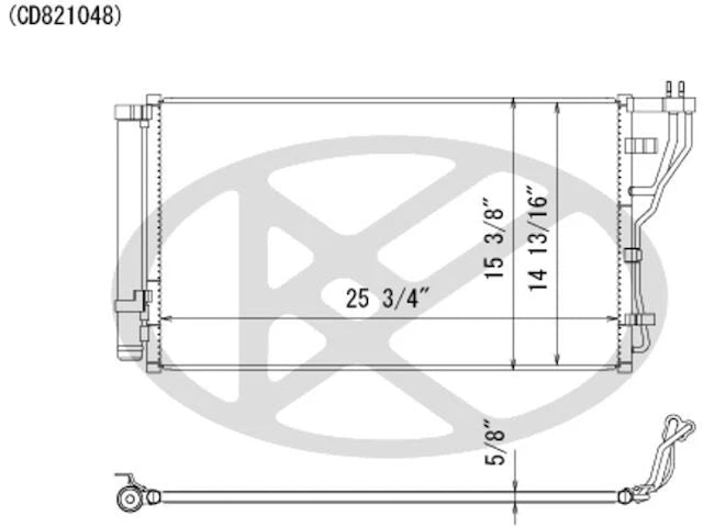 A/C Condenser for Kia Optima (2016–2018) 18183BFTK