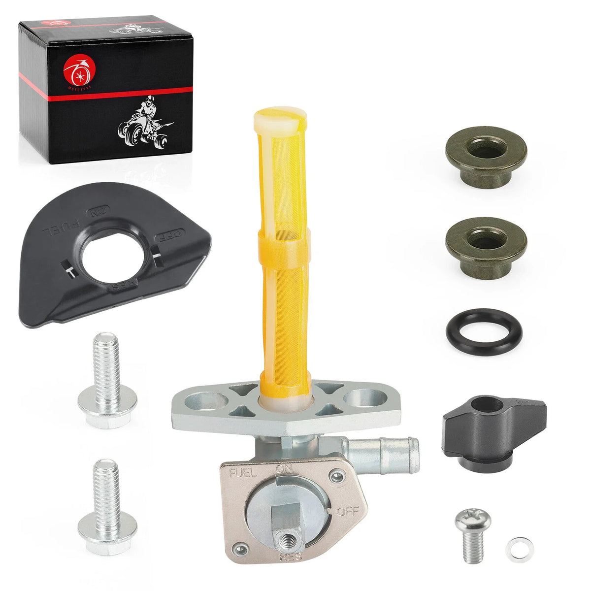 Fuel Valve Petcock + Fuel Mark Plate 2 x for Honda TRX450R (2004–2009)