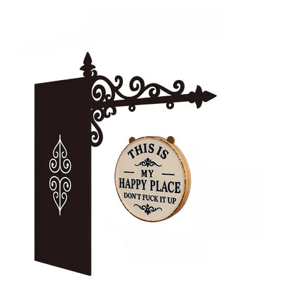 Metal Happy Place Sign for Book Lovers (20cm)