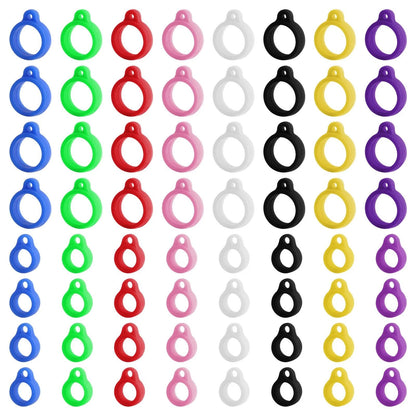 64PCS Anti-Lost Silicone Rubber Rings for Lanyard (Multicolor)