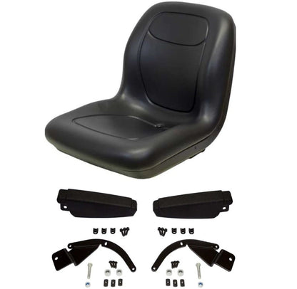 Black High Back Seat Flip Up Arm Rests for Kubota KT-SEQ90 (2010–2023)