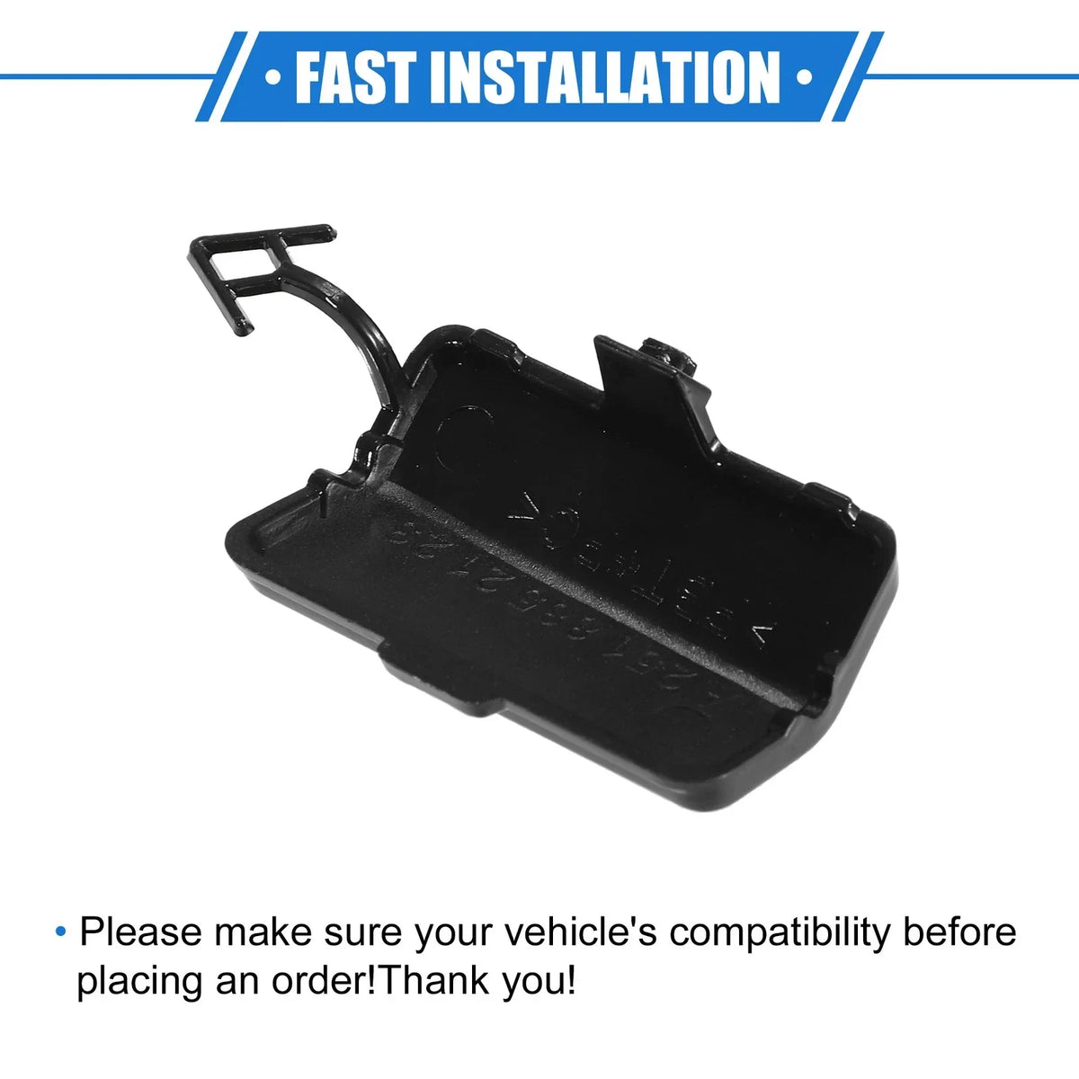 Rear Bumper Tow Hook Eye Hole Cap for Mercedes-Benz R320 (2007-2009) Black