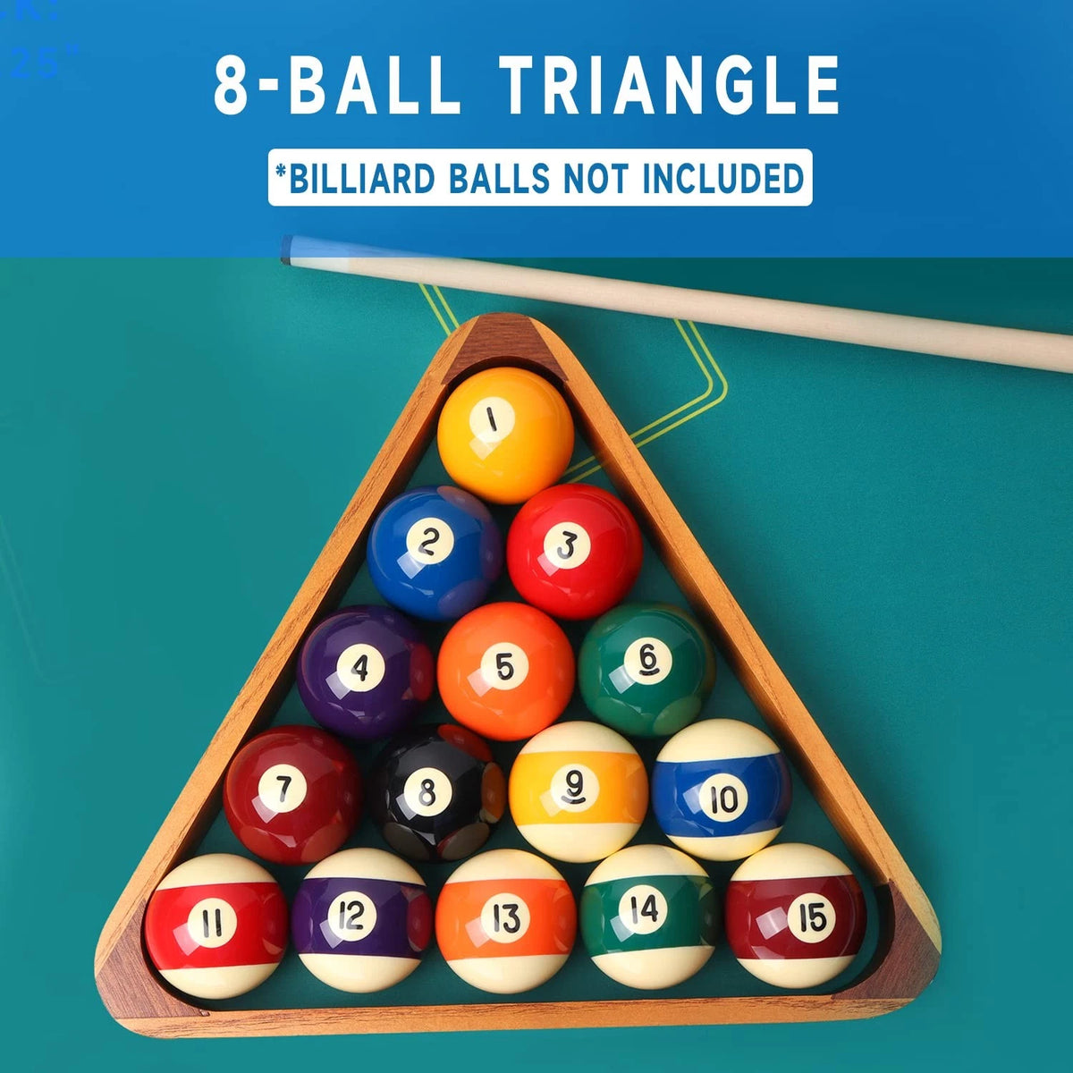 2-Tone Solid Wood Billiard Triangle for Pool Table