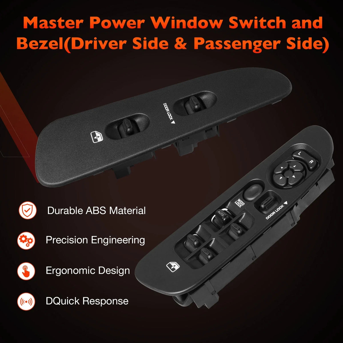 Power Door Window Lock Mirror Switch Set for Dodge Ram 1500 (2001–2009)