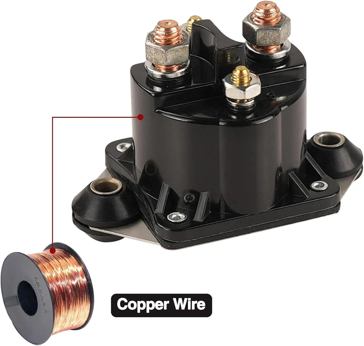 Solenoid for Mercury Marine (1989–1999) 89-817109A1 89-817109A2 89-817109A3 12 Volt