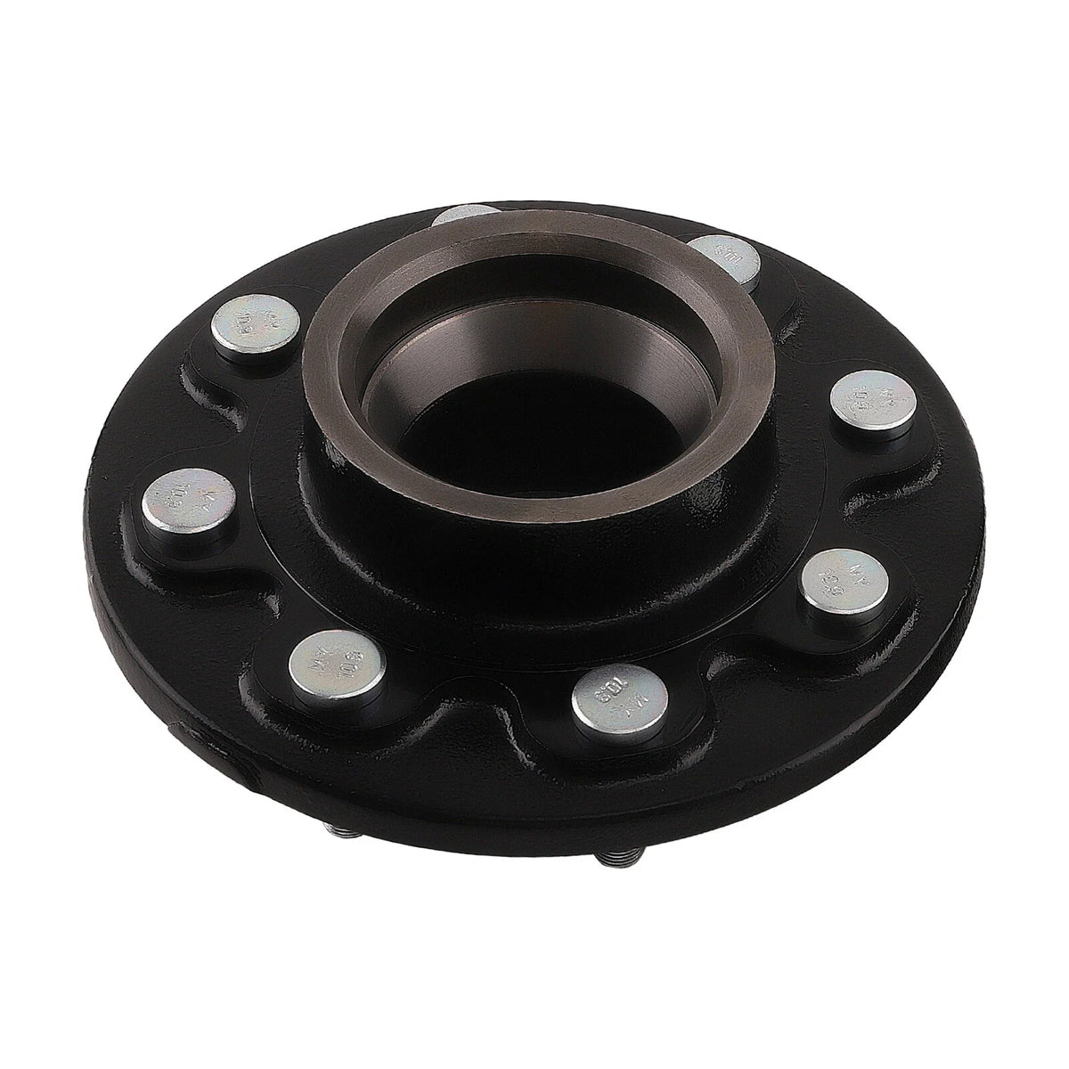 Set of 8 Steel & Cast Iron 6.5 Lug Wheels for Shipping Container (8000LB)