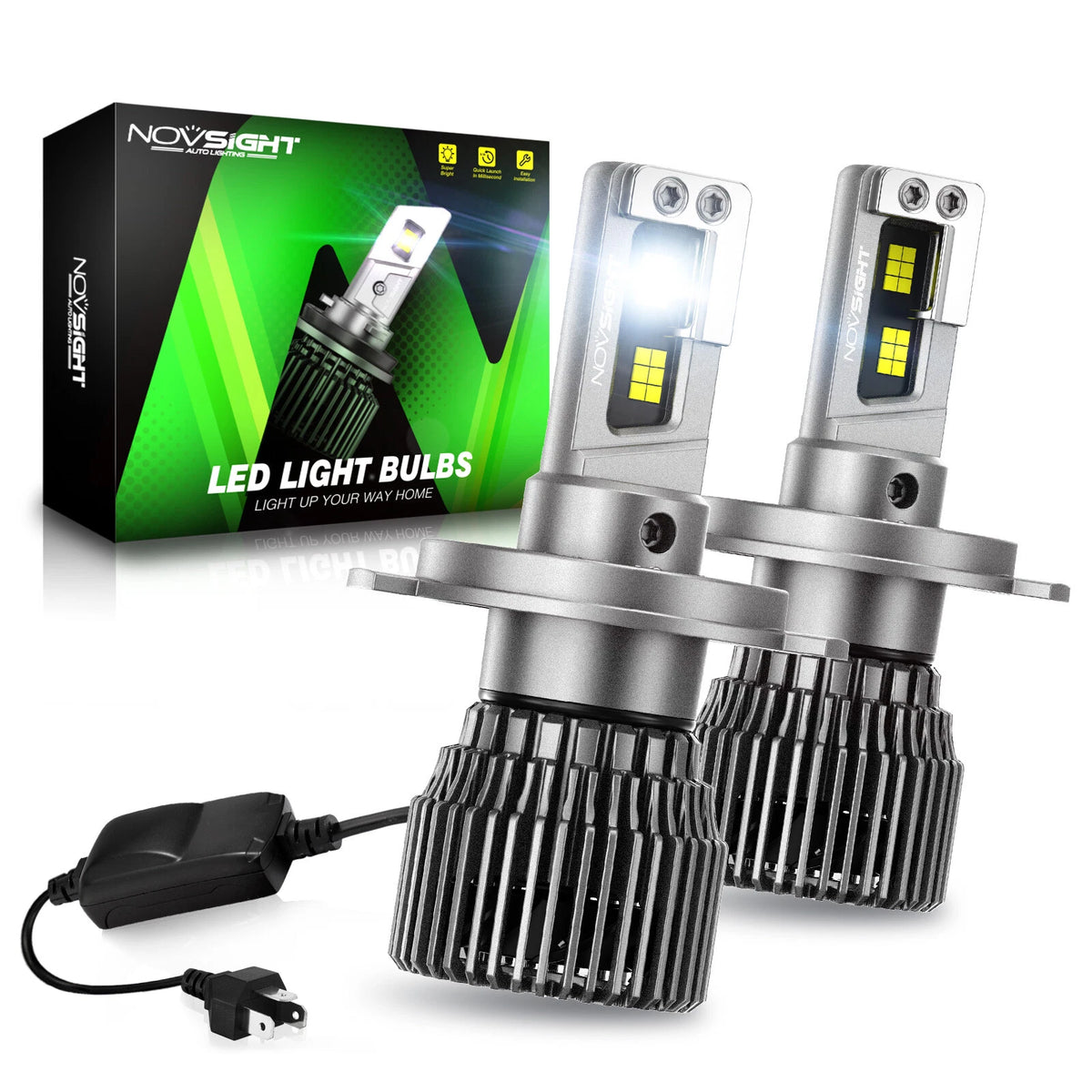 2X NOVSIGHT H4 HB2 9003 LED Headlight Bulb for (NOVA500N76H4)