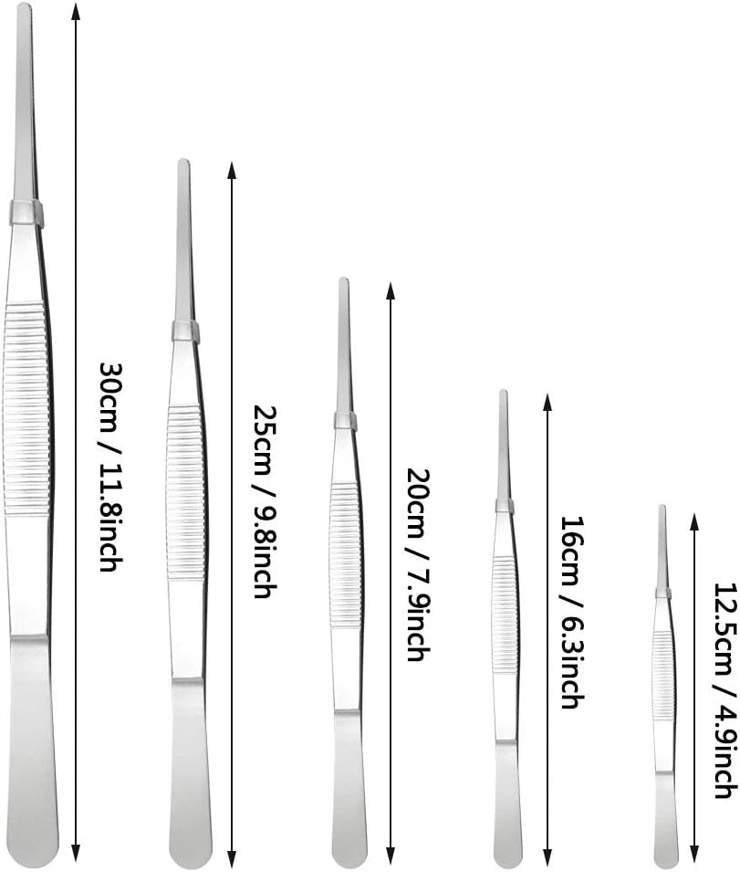 5X Stainless Steel Gardening Tweezers for Gardening Tools (No Part Numbers)