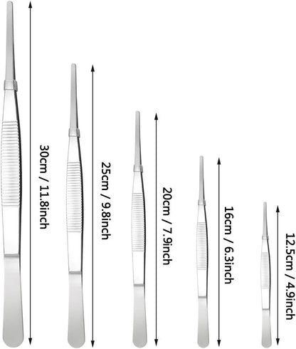 5X Stainless Steel Gardening Tweezers for Gardening Tools (No Part Numbers)