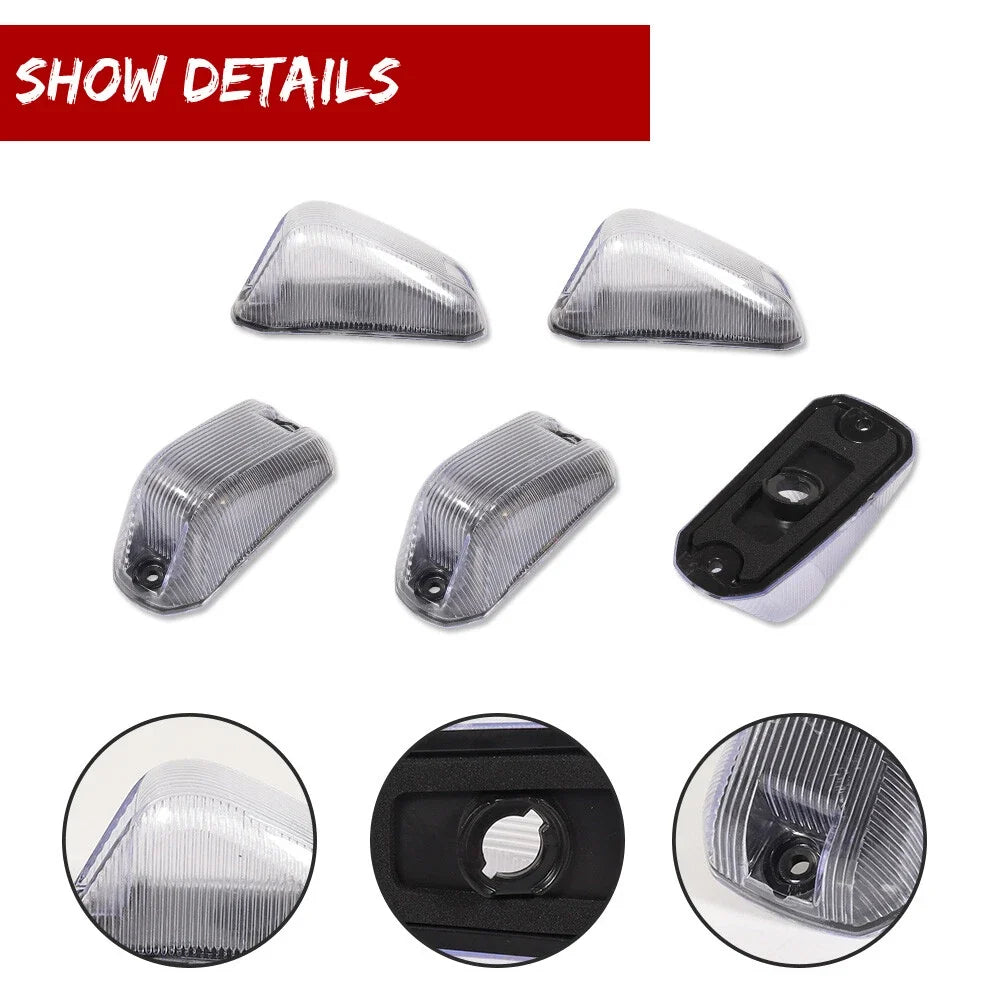 Set of 5 Cab Roof Marker Running Lights for Ram ProMaster 1500 2500 3500 (2014–2023)