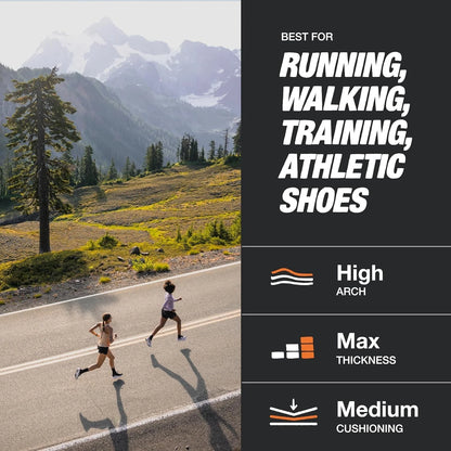 Superfeet Run Support High Arch Insoles for Men 9.5-11 / Women 10.5-12