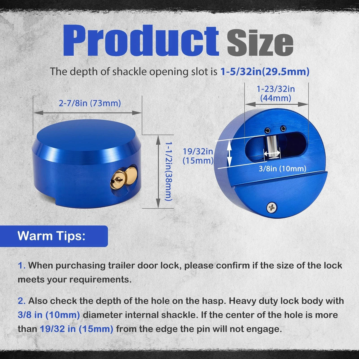 3 Pack Keyed Alike Puck Locks for Trailers (2010–2023)