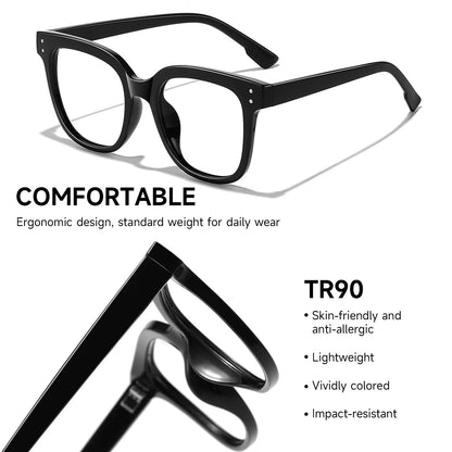 Blue Light Blocking Glasses for Women (Black)