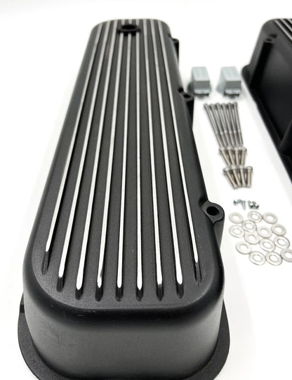 Aluminum Valve Covers Tall Finned Replacement for BBC 396 402 427 454 (–)
