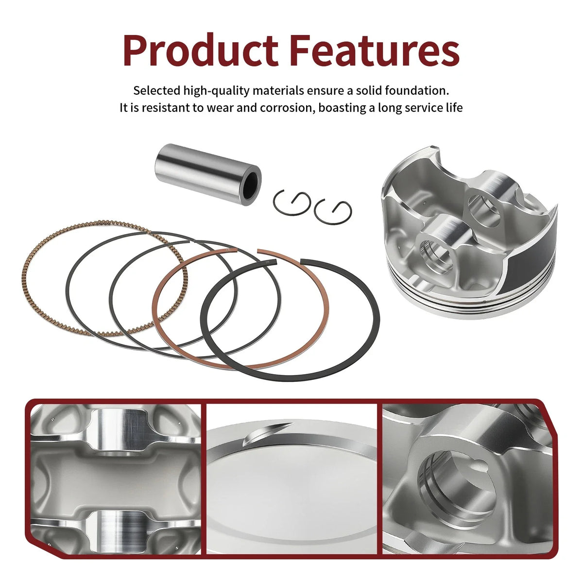 Top End Rebuild Kit 102mm STD Forged Piston for Yamaha Grizzly 700 (2007–2013)