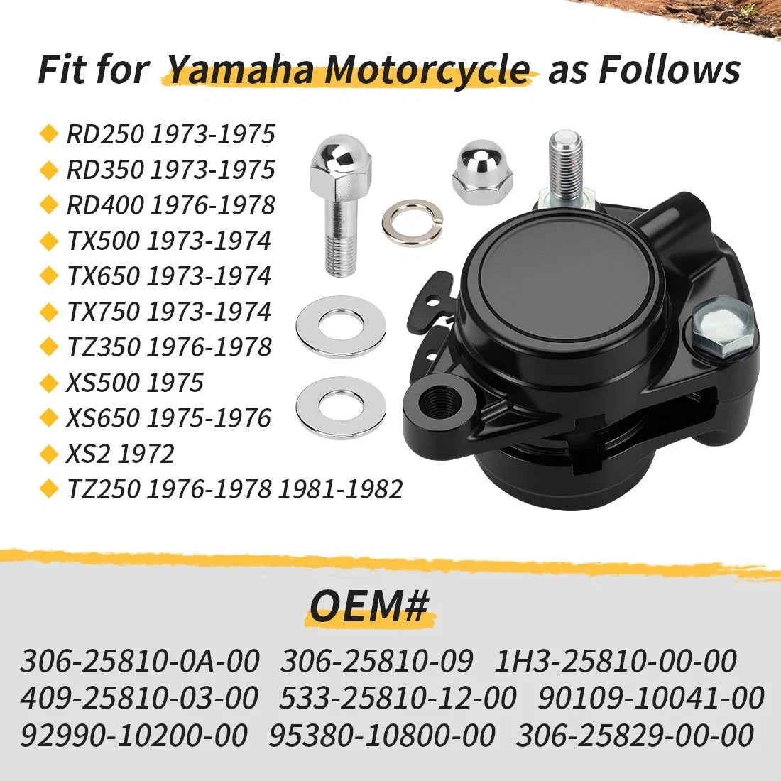 Front Brake Caliper Assy for Yamaha RD250 RD350 RD400 TX500 TX650 TX750 (1973–1978)