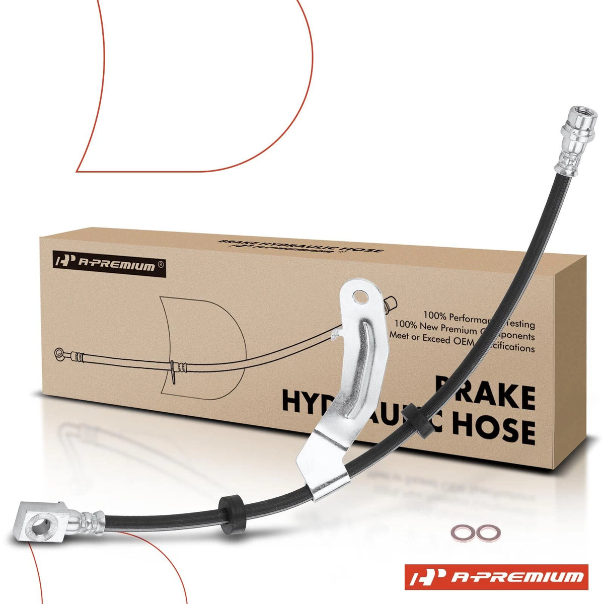 A-Premium Rear Left Brake Hydraulic Hose for Ford Escape (2008) 8M6Z2282B, 2202883