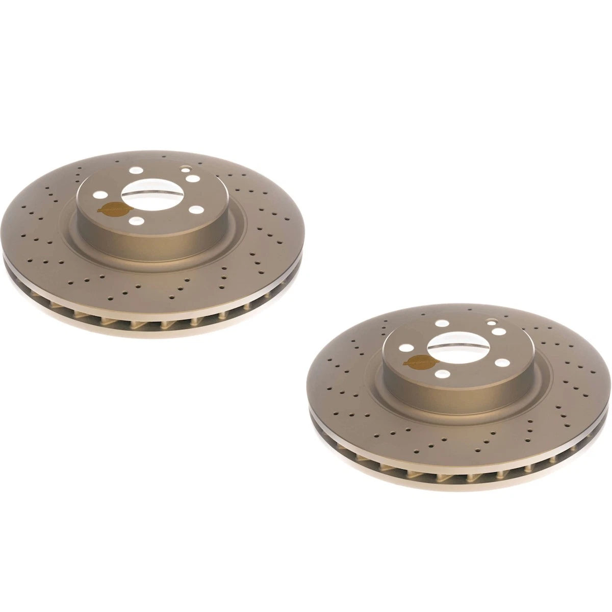 Set of 2 Powerstop Brake Discs Front for Mercedes E350 (2003–2012)