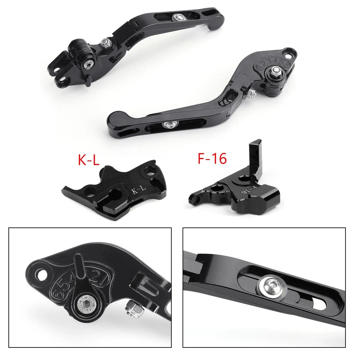 Adjustable Brake & Clutch Lever for KTM 390 (2019) - Black