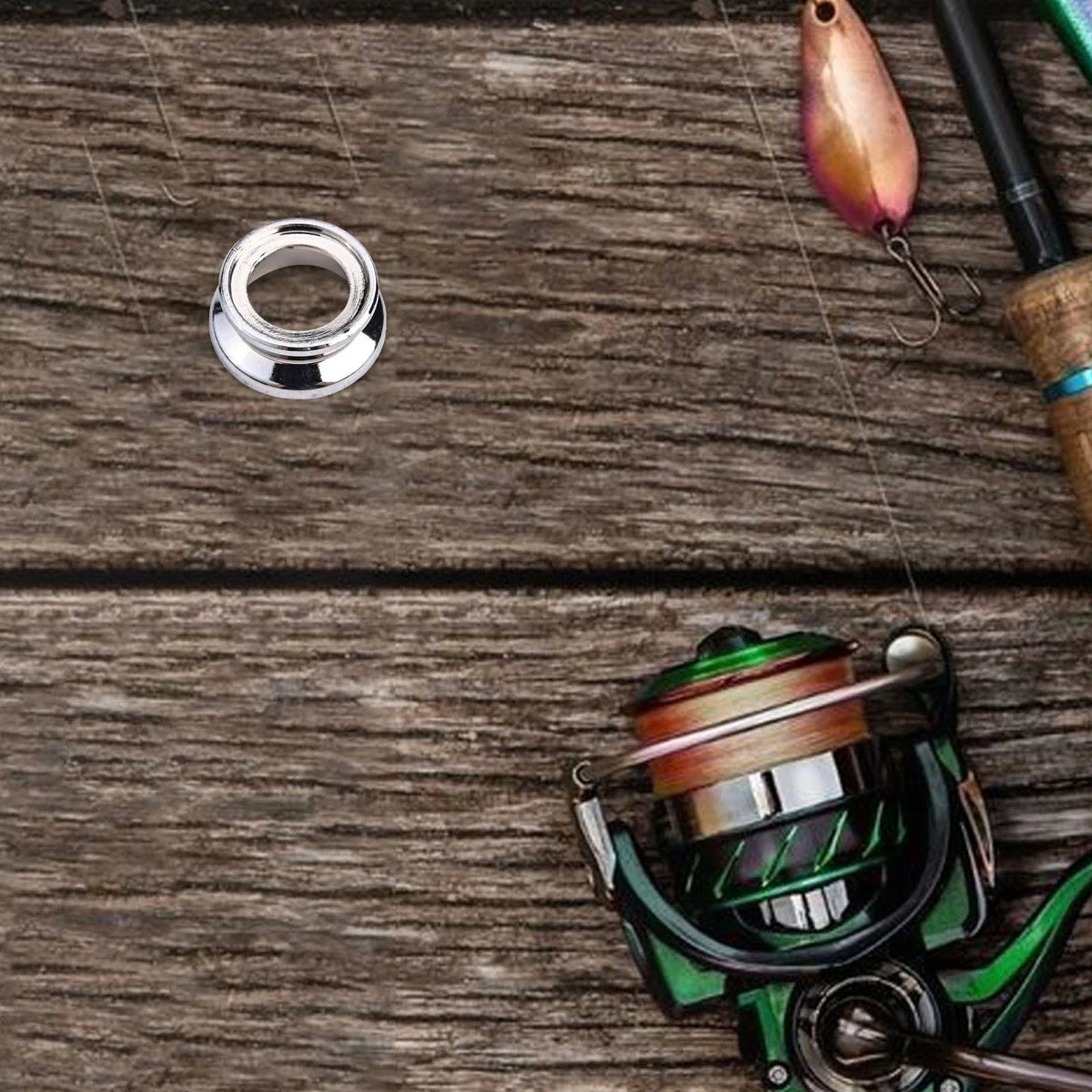 Fishing Spinner Reel for Fishing Accessory (Silver Metal)