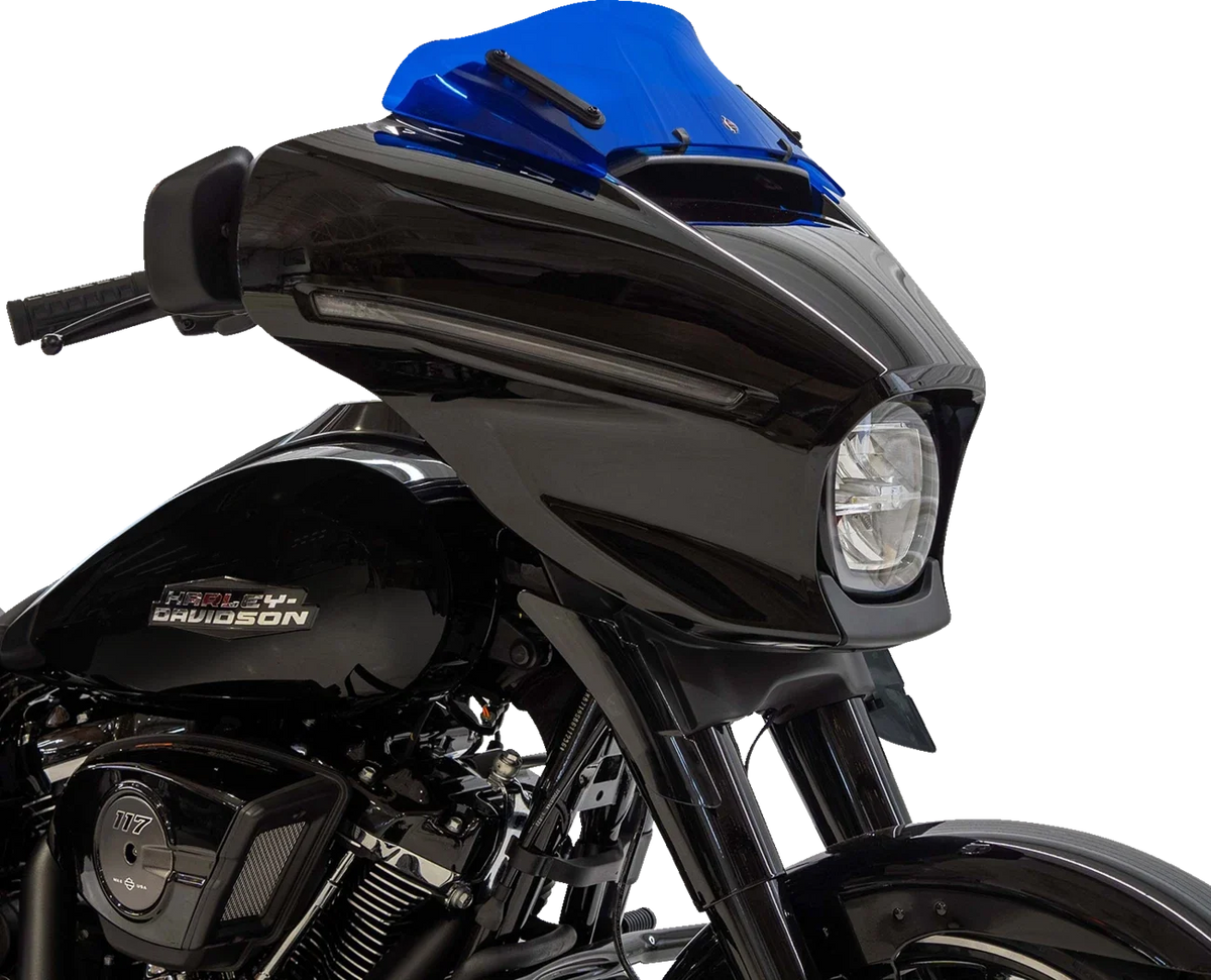 Klock Werks Kolor Flare Windshield 6.5" for FLHX (2014–2023) - Blue KWW-01-0745