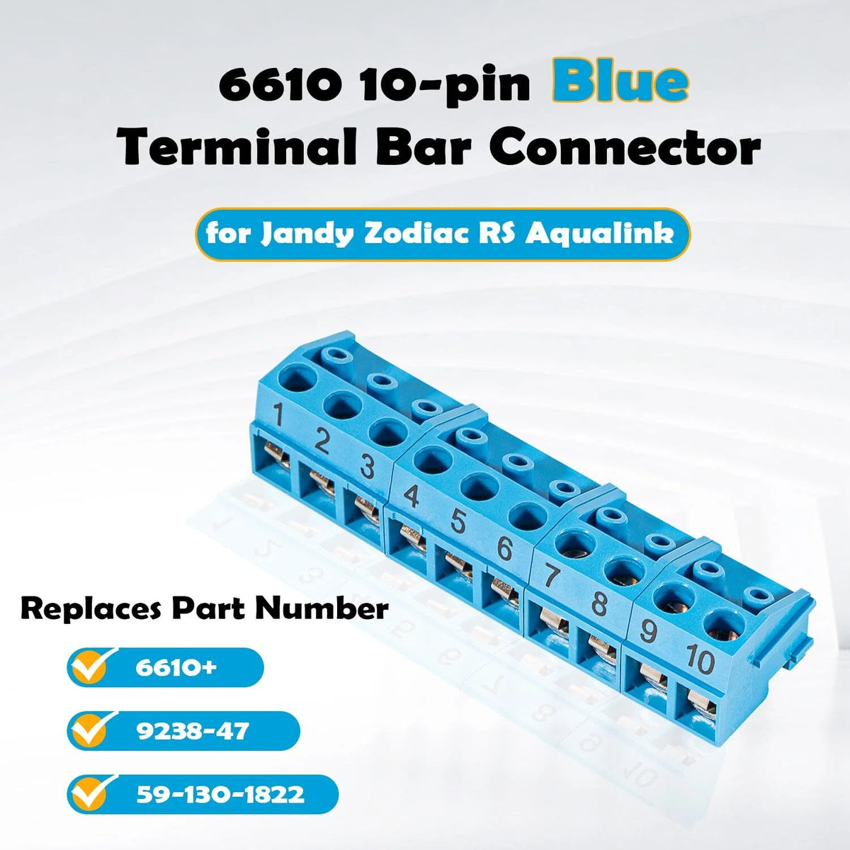 10-pin Replacement Terminal Bar Connector for Jandy Zodiac RS Aqualink
