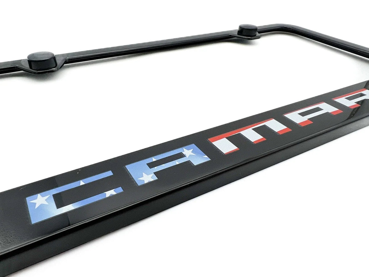 Black Plastic License Plate Frame Front for Chevrolet Camaro (2010–2024)