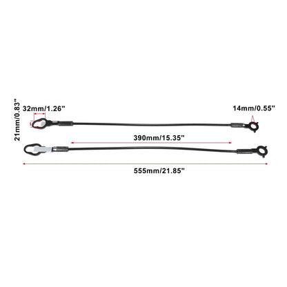 Pair Rear Tailgate Cables for Ford F250 F350 F450 F550 (2003–2012)