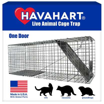 Large 1-Door Live Animal Trap for Raccoons, Cats, Bobcats (1)