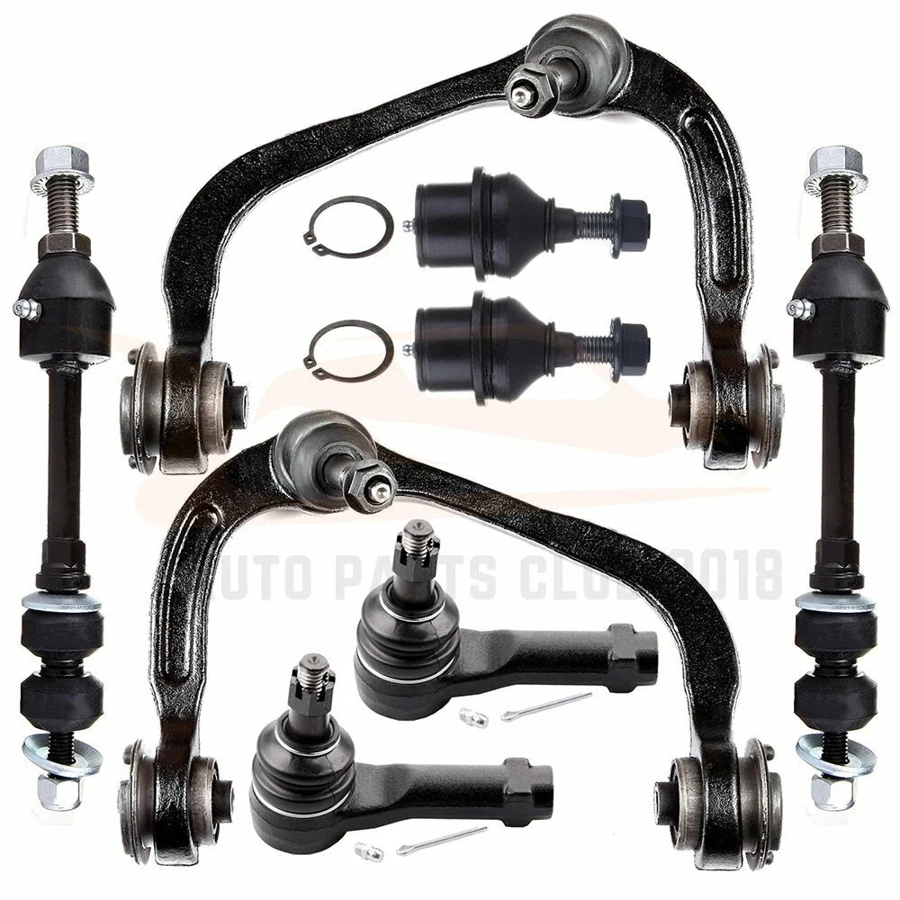 Set of 8 Front Control Arms, Ball Joints, Tie Rods, Sway Bars for Ford F-150 (2005–2008)